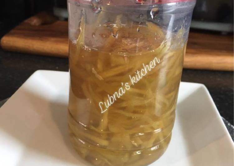 Homemade stem Ginger in Syrup: