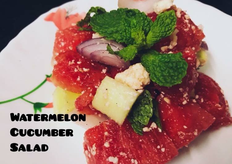 Easiest Way to Prepare Delicious Watermelon cucumber salad
