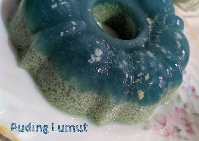 Puding Lumut Bunga Telang