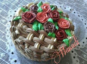 صورة لوصفة تورتة سلة الورود 🌹🌷🌹