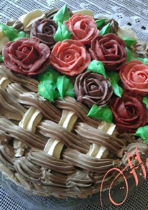 صورة لوصفة تورتة سلة الورود 🌹🌷🌹