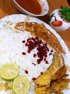 عکسی از دستور زرشک پلو با مرغ 😋❤️