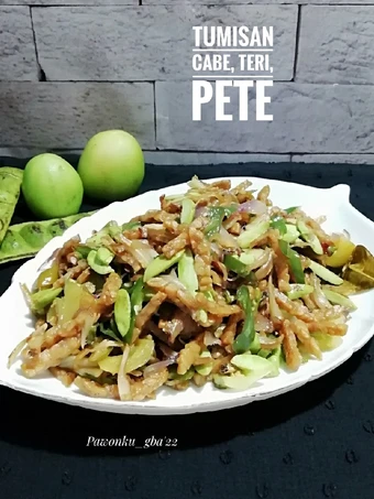 Langkah Gampang Membikin Resep 747.Tumis Tempe Teri Pete Cabe Ijo yang Bikin Ngiler Anti Ribet, Mantap Sekali