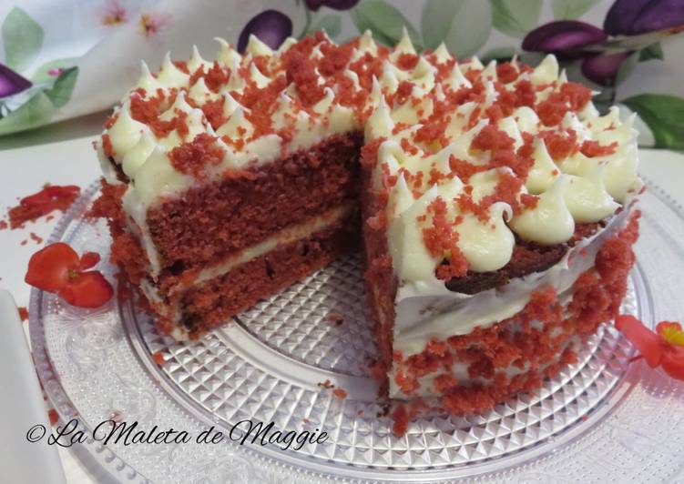 Step-by-Step Guide to Prepare Favorite Tarta red velvet con frosting de queso crema