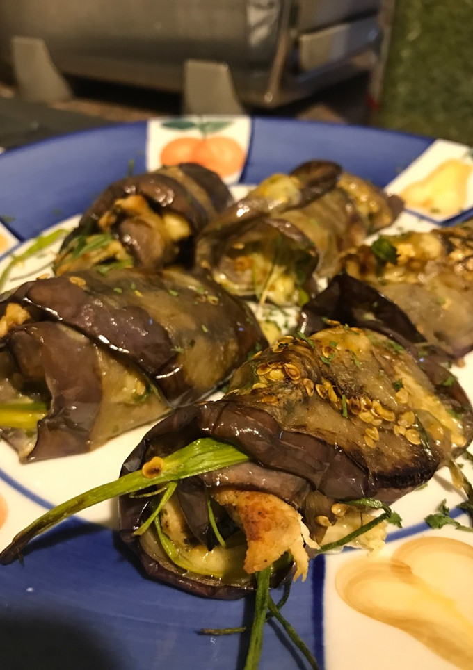 Una foto de Rollos berenjenas mozzarella con pechuga de pollo
