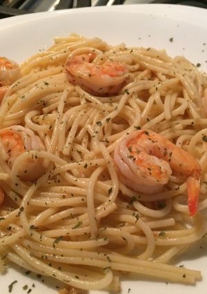 Una foto de Espagueti con camarones