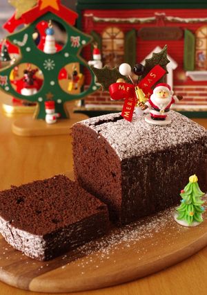 A picture of Super Easy Christmas Chocolate Cake with Pancake Mix.
