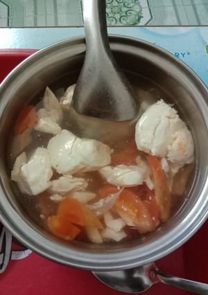 Hình của món Canh cà chua đậu hũ non.