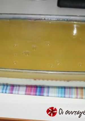 A picture of Refrigerator Dessert with Orange Juice.