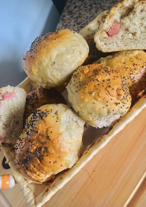 Una foto de PANCITOS RELLENOS CON JAMÓN 🍖🥓🍖