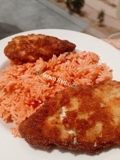 صورة لوصفة أرز بشرائح الدجاج