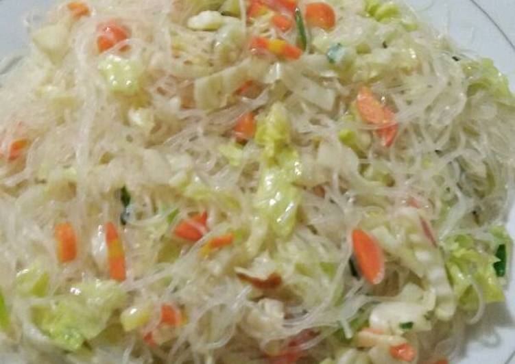 Resep Bihun putih sayuran yang simpel