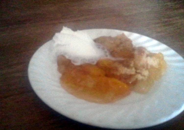 Easiest Way to Prepare Homemade Easy Peach Cobbler Crunch