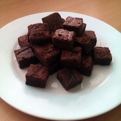 A picture of Vickys Hidden Avocado Brownies, GF DF EF SF NF.