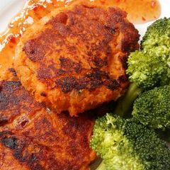 Vickys Sweet Potato Fritters, GF DF EF SF NF A picture of Vickys Sweet Potato Fritters, GF DF EF SF NF.