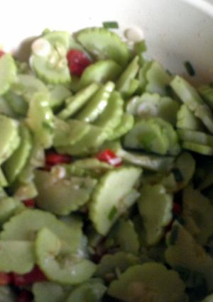 A picture of Armenian Cucumber and Tomato Salad.