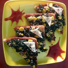 A picture of Spinach corn cheese toost.