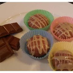 A picture of Chocolate sandesh.