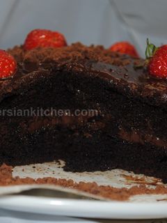 عکسی از دستور کیک خیس شکلاتی