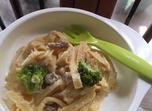 Foto resep Creamy Fettuccine with Beef and Brocoli