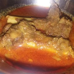 Goat bone curry A picture of Goat bone curry.