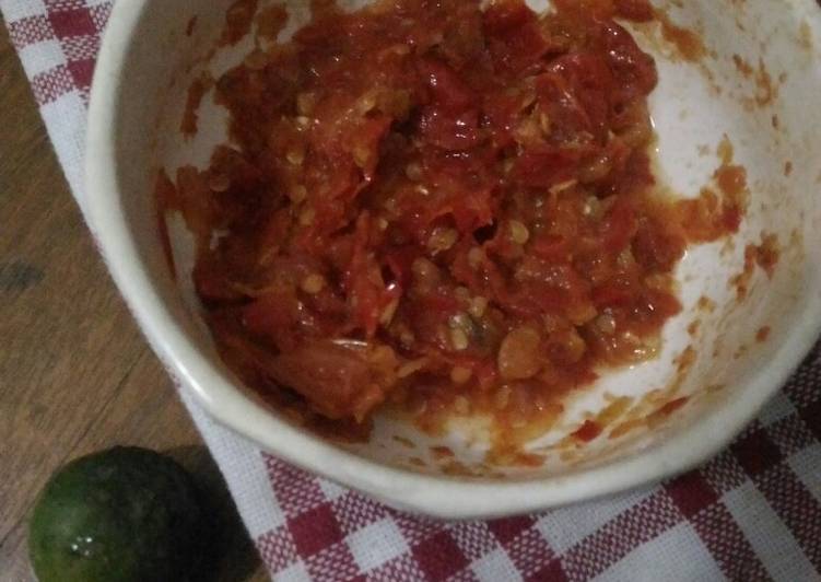 Resep Sambel asam jeruk limau Anti Gagal