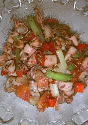 Foto resep Cumi asin sambal viral