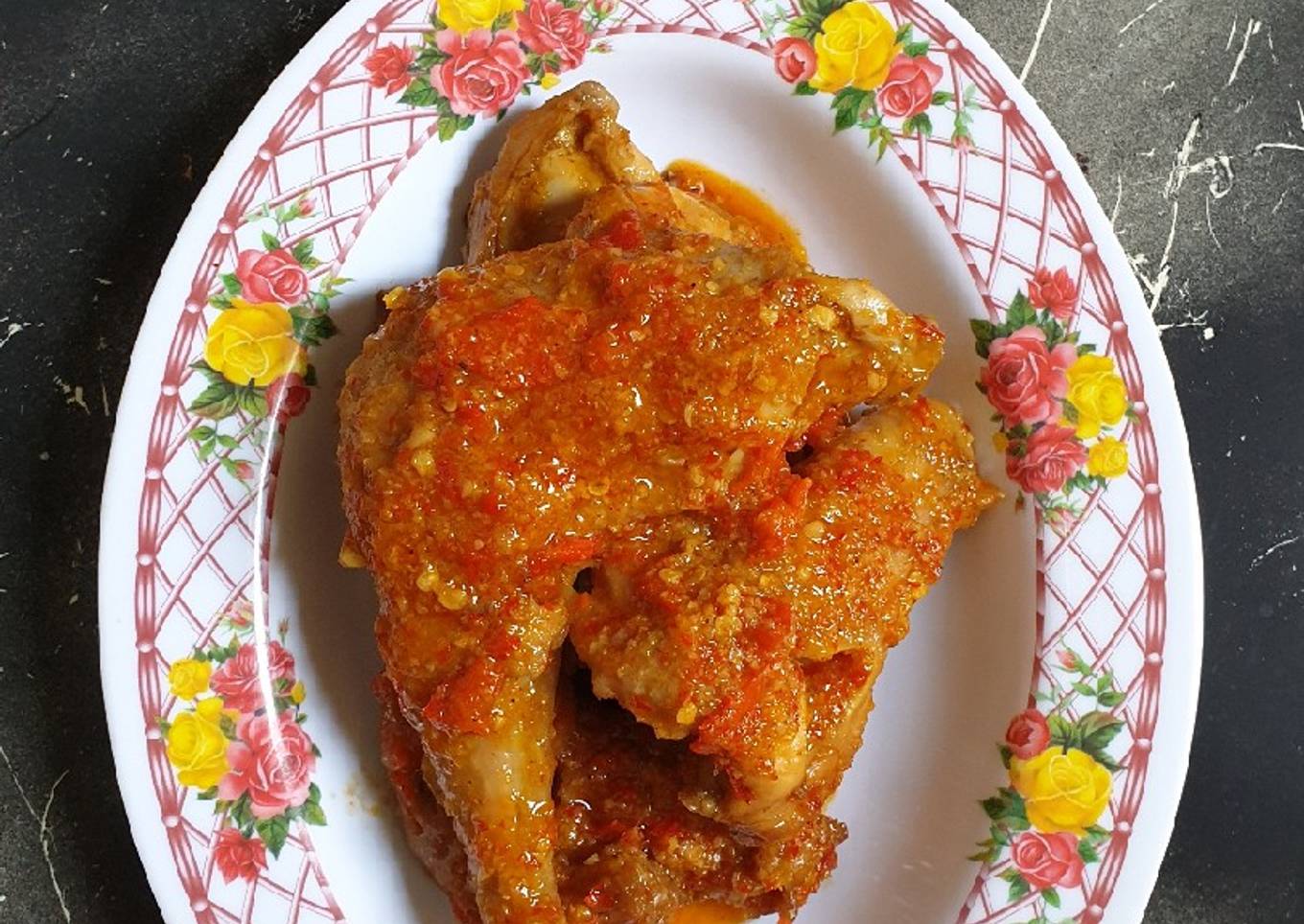 Ayam Kampung Bumbu Rujak Pedas (Tanpa Santan)