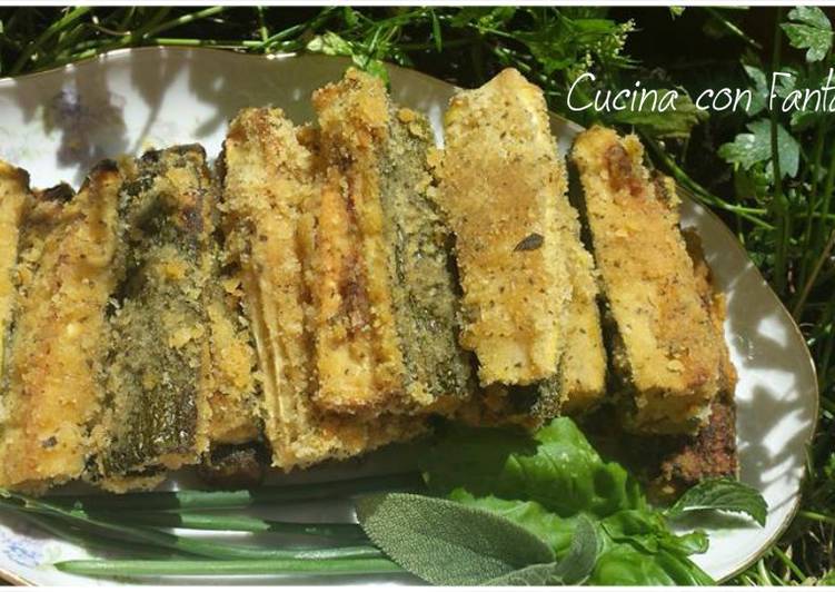 Zucchine impanate al forno