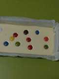 Turrón de chocolate blanco y M&M's