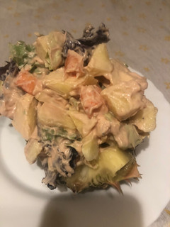 Una foto de 253. Cóctel de gambas y piña (entrante ensalada)