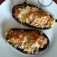 Light Stuffed Eggplants in the Microwave