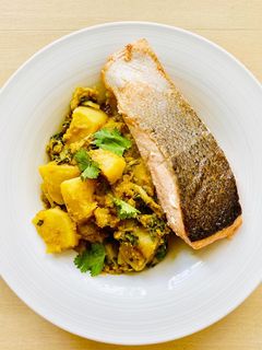A picture of Red Lentil Turnip Curry(Rice Cooker Version).