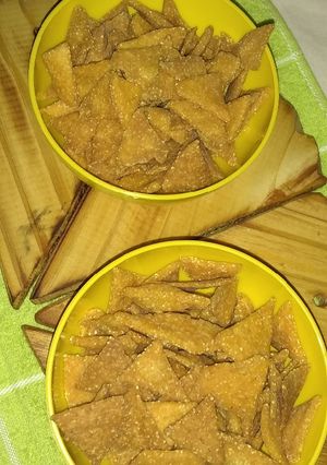 Una foto de Doritos caseros