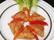 A picture of cheese and corn samosas