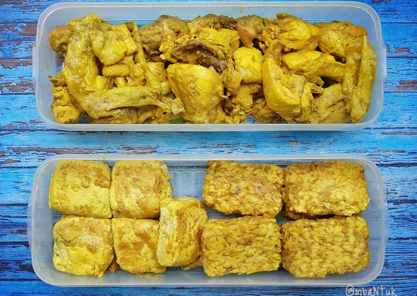 Meal Prep: Ayam Goreng Tradisional + Ungkepan Tahu Tempe