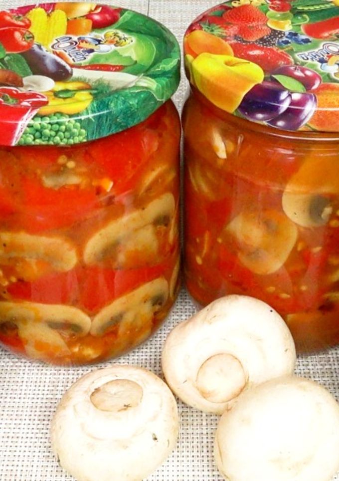 Фото Закуска с грибами и болгарским перцем на зиму. Оторваться невозможно | Snack for the winter.