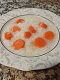 Arroz blanco hervido con zanahorias