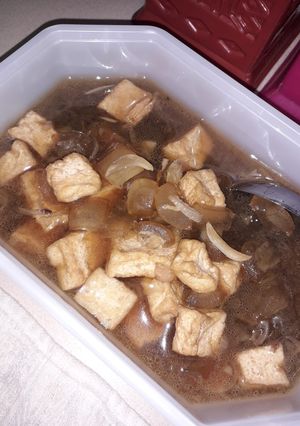 Foto resep Oseng tahu krecek kecap menu anak