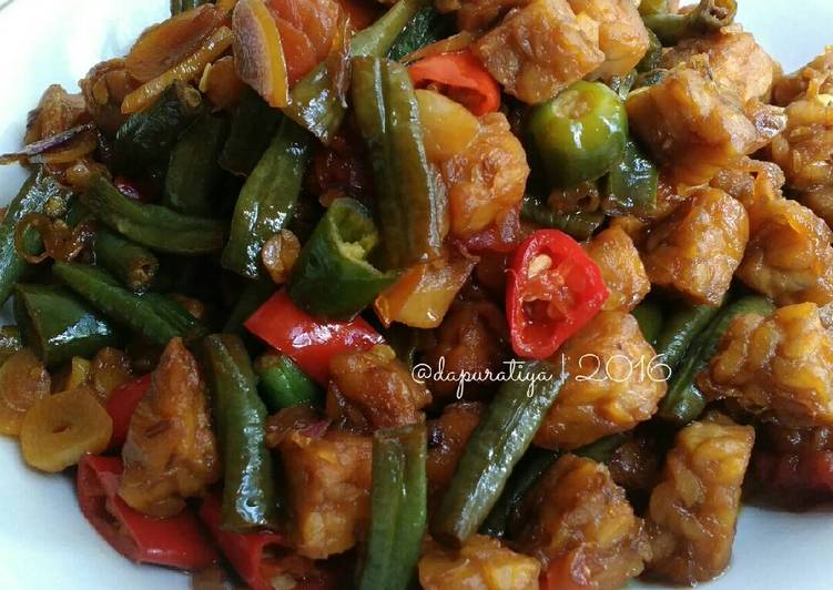 Resep Oreg Tempe Kacang Panjang, Lezat Sekali