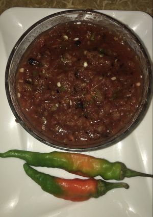 صورة لوصفة فلفل مشوي بلطماطم🌶🍅