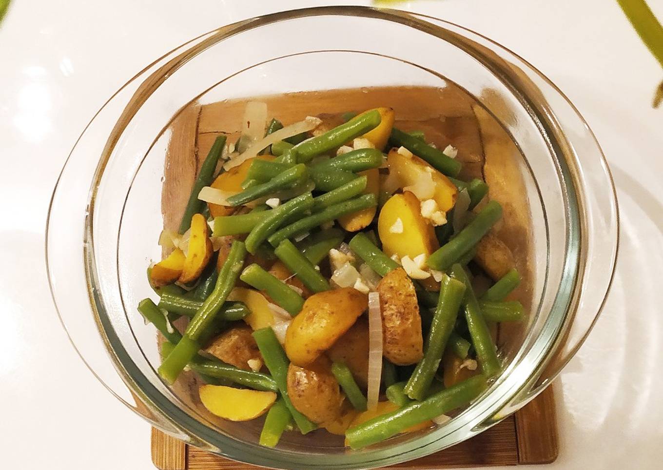 Tumis buncis dan baby potatoes