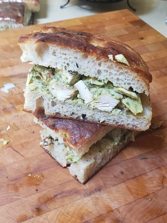 Recipe Sandwich Ayam Focaccia Pesto which Delicious