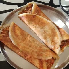 Breakfast cheese and podi dosa A picture of Breakfast cheese and podi dosa.