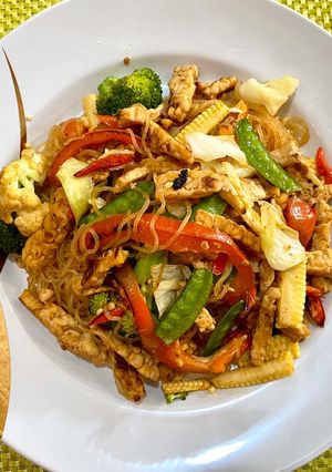 Foto resep Mie hun goreng tempe