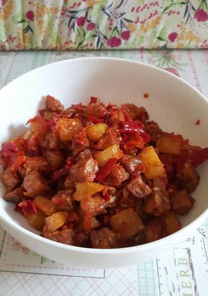 Foto resep Sambal goreng tempe kentang