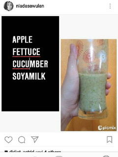 Foto resep Jus Apel Selada Timun Susu Kedelai