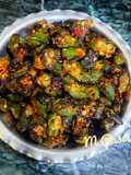 तवा भेंडी मसाला (Tawa bhendi masala recipe in marathi)