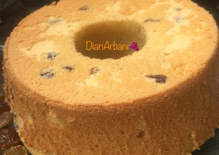 Langkah Mudah untuk Membuat Raisin Chiffon Cake 🍇 /Bolu Chiffon Kismis, tanpa BP &amp; COTT, Enak Banget