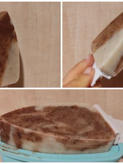 Una foto de Helado de plátano y yogur